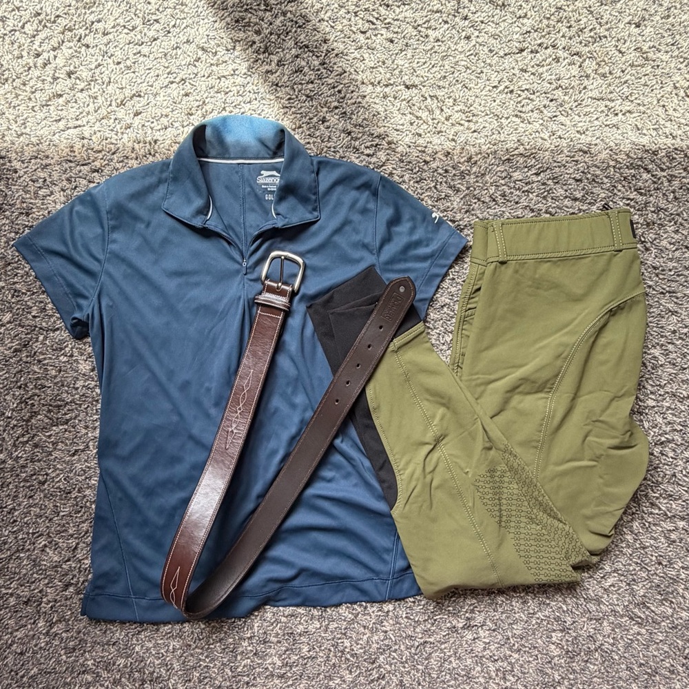Equestrian Bundle! Breeches, Top, & Belt